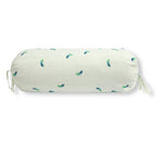 Minimal Leaf Printed Pure Cotton Cream Bolster Covers 30 x 30 Inches Pack Of 2