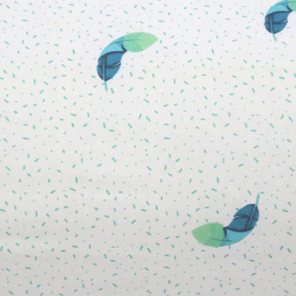 Minimal Leaf Printed Pure Cotton Cream Bolster Covers 30 x 30 Inches Pack Of 2