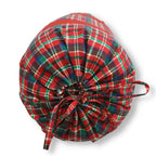 Check Printed Pure Cotton Red Bolster Covers 30 x 30 Inches Pack Of 2