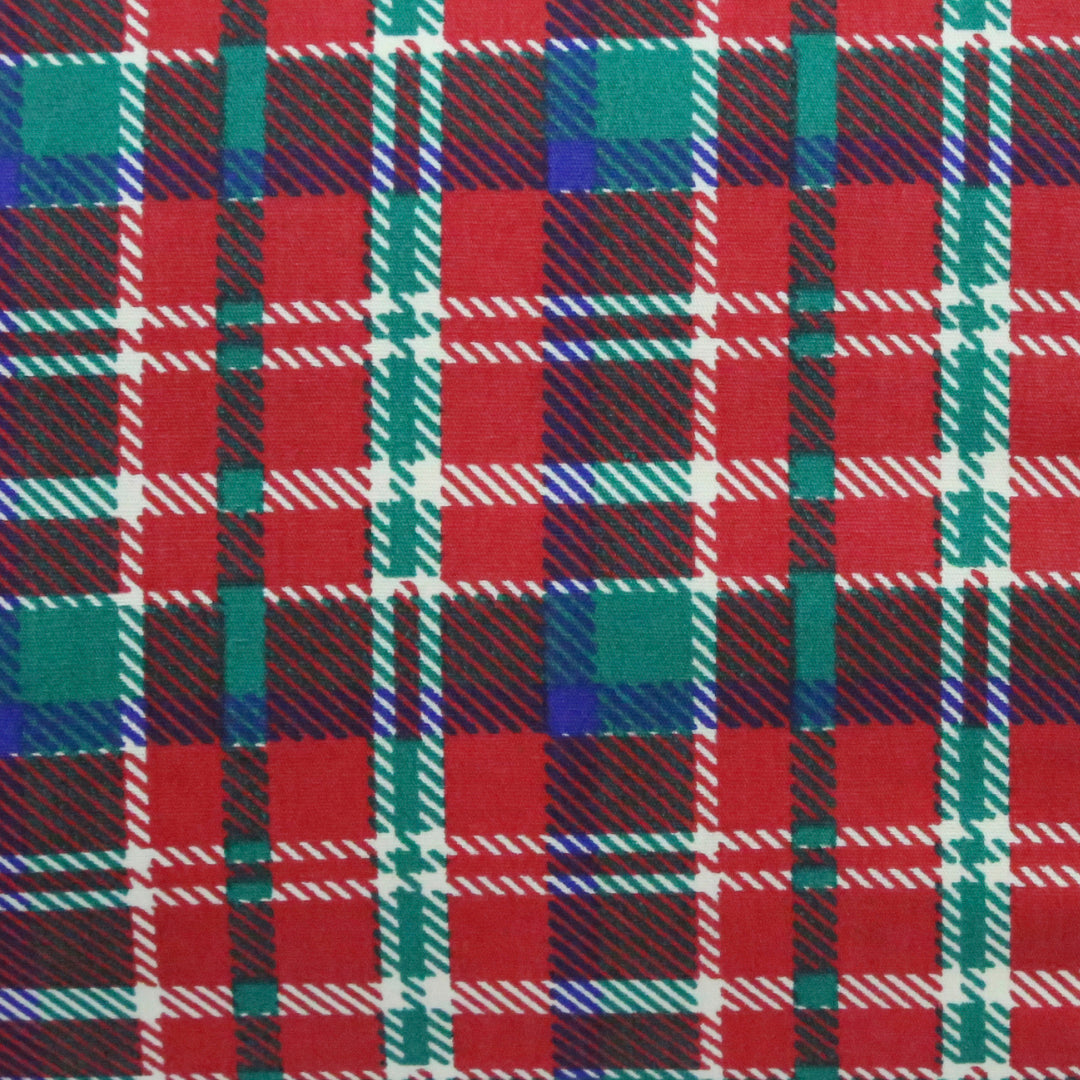 Check Printed Pure Cotton Red Bolster Covers 30 x 30 Inches Pack Of 2