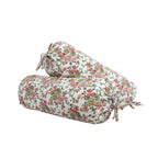 Floral Printed Pure Cotton Cream Bolster Covers 30 x 30 Inches Pack Of 2