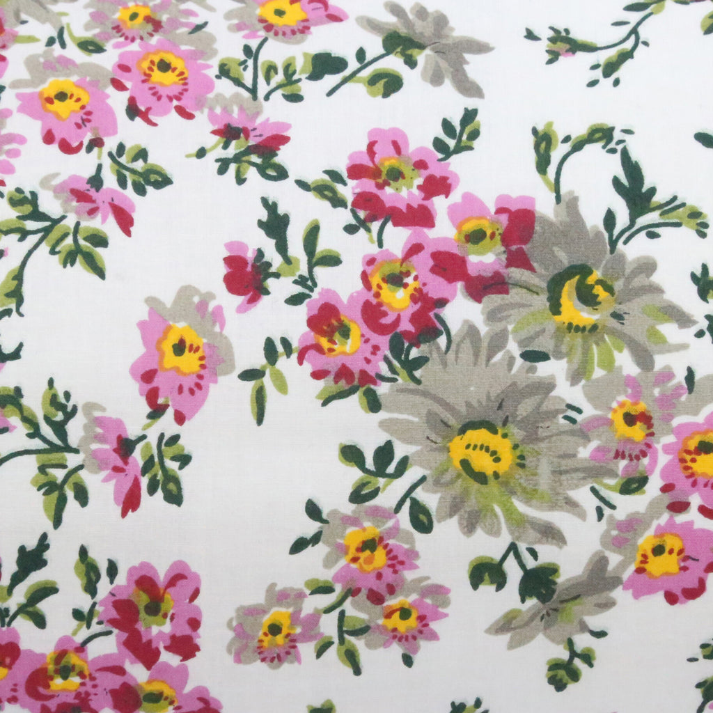 Floral Printed Pure Cotton Cream Bolster Covers 30 x 30 Inches Pack Of 2