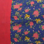Floral Printed Pure Cotton Navy Blue Bolster Covers 30 x 30 Inches Pack Of 2