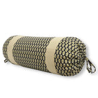 Ethnic Motif Printed Pure Cotton Black Bolster Covers 30 x 30 Inches Pack Of 2