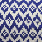 Ikat Geometric Printed Pure Cotton Blue Bolster Covers 30 x 30 Inches Pack Of 2