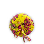 Floral Printed Pure Cotton Yellow Bolster Covers 30 x 30 Inches Pack Of 2