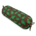 Paisley Printed Pure Cotton Brwon Bolster Covers 30 x 30 Inches Pack Of 2