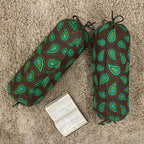 Paisley Printed Pure Cotton Brwon Bolster Covers 30 x 30 Inches Pack Of 2