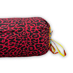 Animal Printed Pure Cotton Red Bolster Covers 30 x 30 Inches Pack Of 2