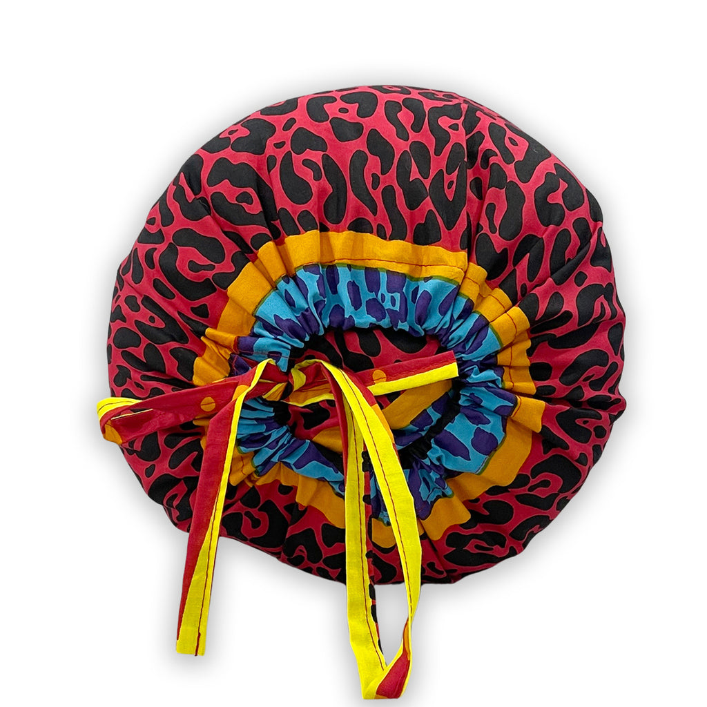 Animal Printed Pure Cotton Red Bolster Covers 30 x 30 Inches Pack Of 2