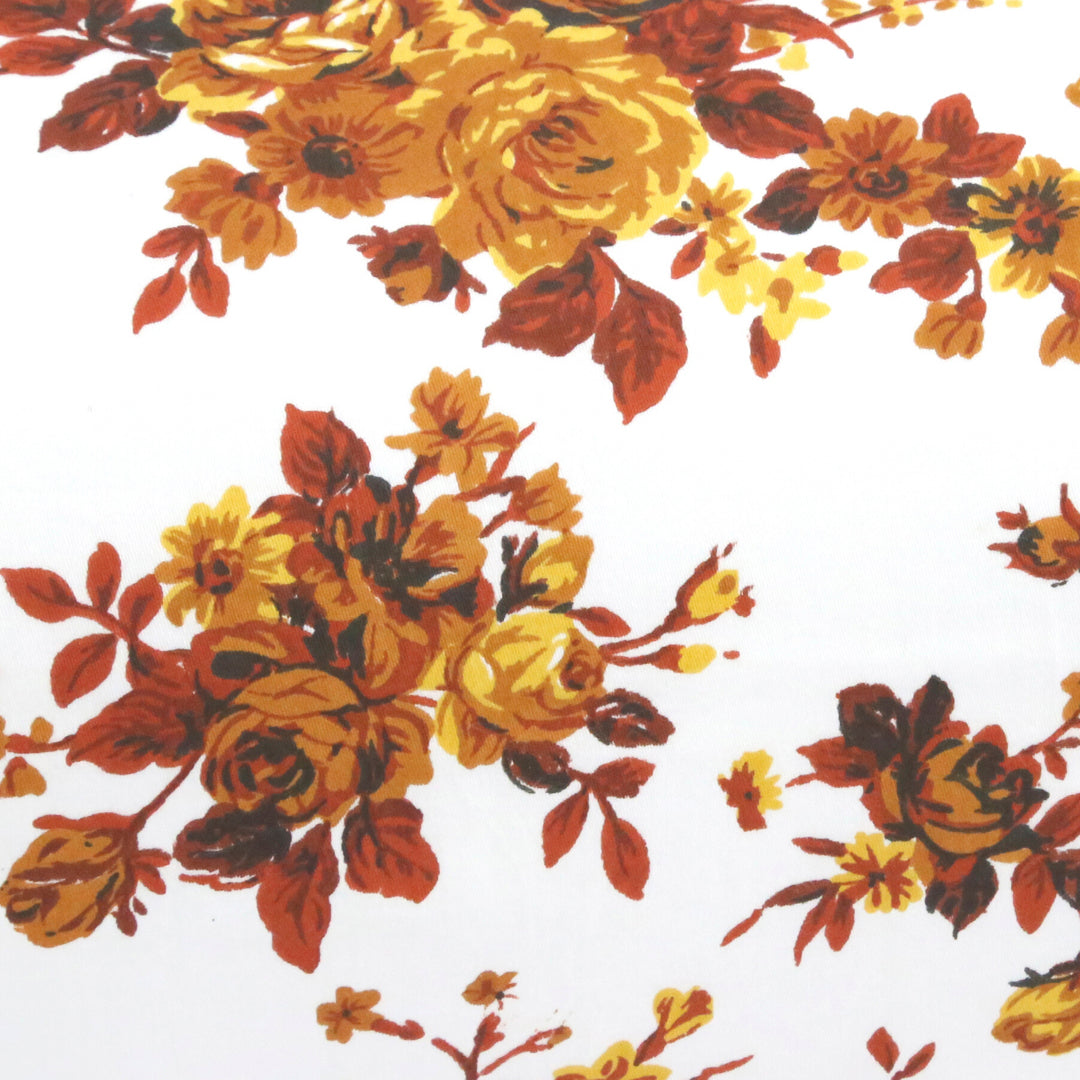 Floral Printed Pure Cotton White Bolster Covers 30 x 30 Inches Pack Of 2
