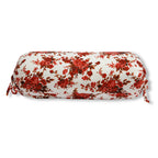 Floral Printed Pure Cotton White Bolster Covers 30 x 30 Inches Pack Of 2