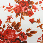 Floral Printed Pure Cotton White Bolster Covers 30 x 30 Inches Pack Of 2