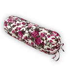 Floral Printed Pure Cotton White Bolster Covers 30 x 30 Inches Pack Of 2