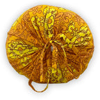 Traditional Floral Printed Pure Cotton Orange Bolster Covers 30 x 30 Inches Pack Of 2