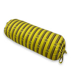 Stripe Printed Pure Cotton Yellow Bolster Covers 30 x 30 Inches Pack Of 2