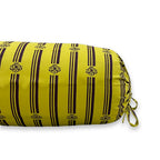 Stripe Printed Pure Cotton Yellow Bolster Covers 30 x 30 Inches Pack Of 2