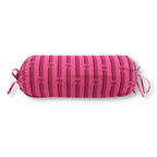 Stripe Printed Pure Cotton Pink Bolster Covers 30 x 30 Inches Pack Of 2