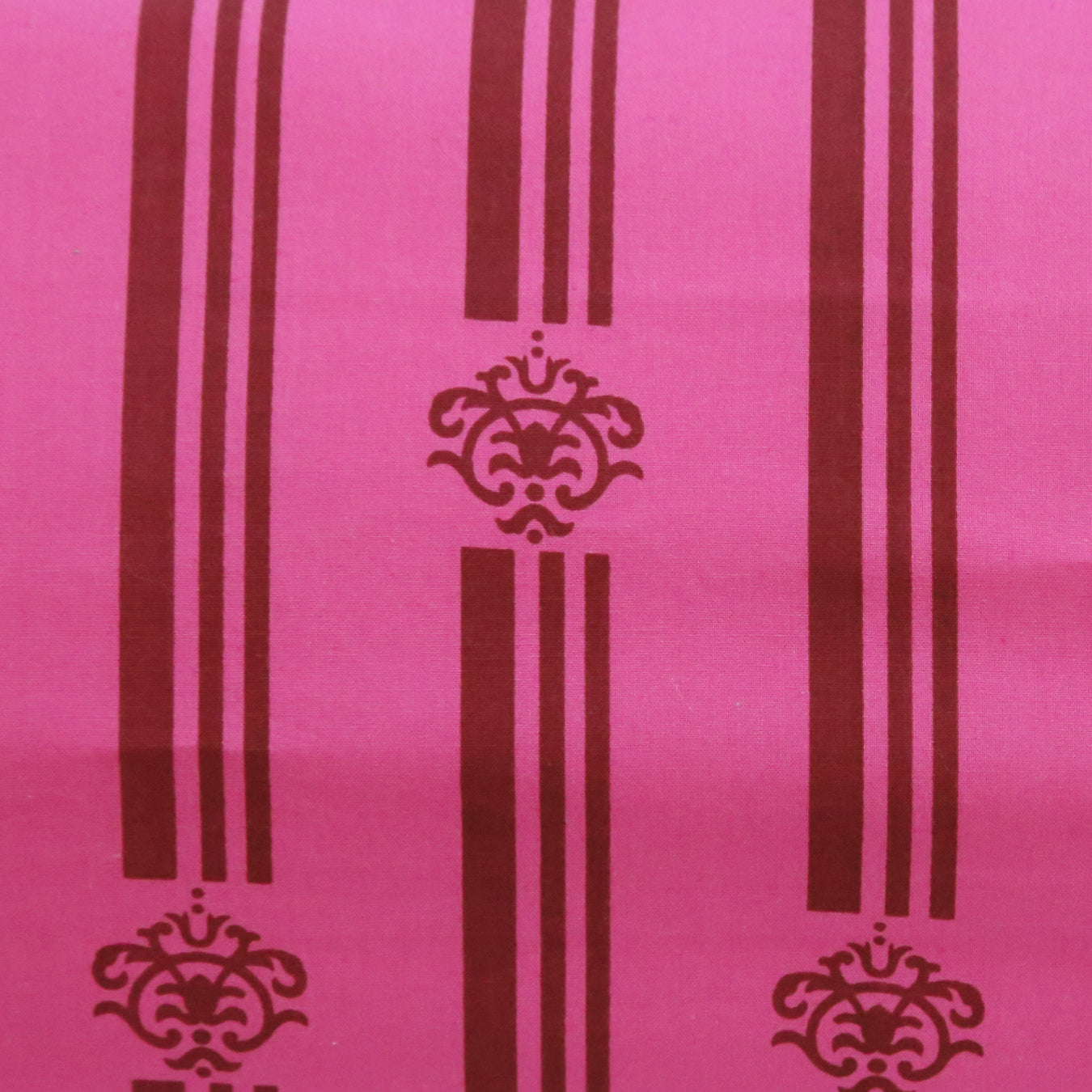 Stripe Printed Pure Cotton Pink Bolster Covers 30 x 30 Inches Pack Of 2