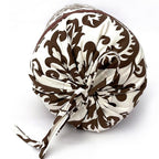 Damask Printed Pure Cotton White Bolster Covers 30 x 30 Inches Pack Of 2
