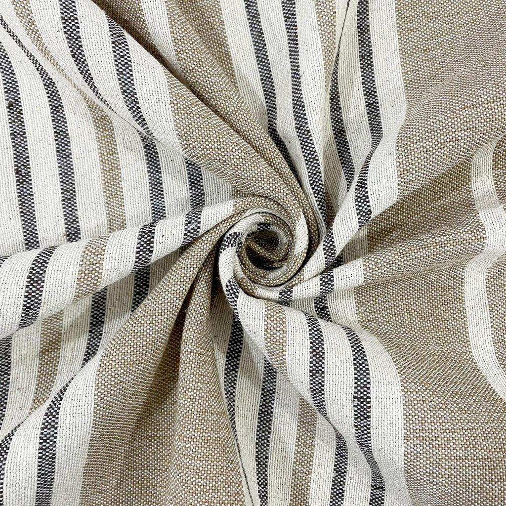 Classic Stripe Beige Pure Cotton Bed Cover King Size 90 x 100 Inches Pack of 1