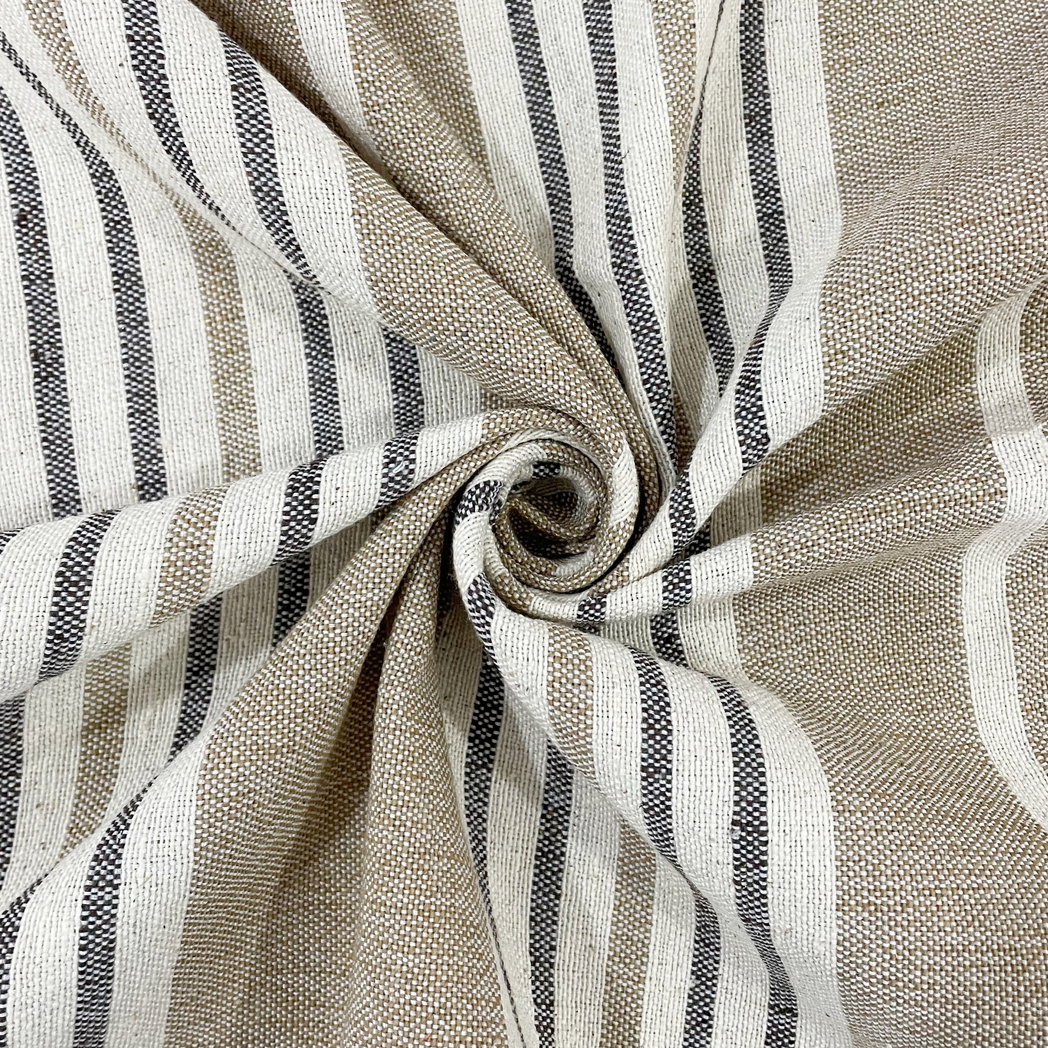Classic Stripe Beige Pure Cotton Bed Cover King Size 90 x 100 Inches Pack of 1