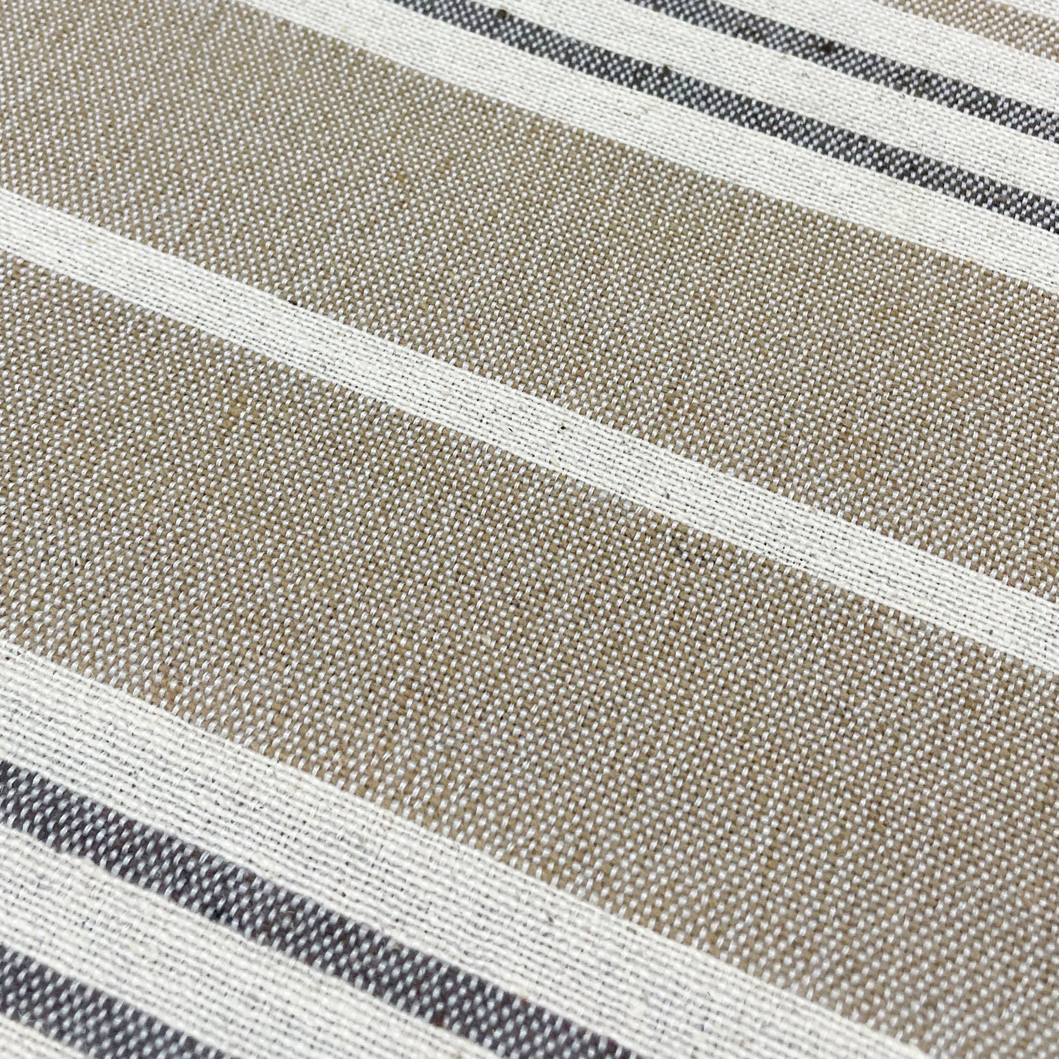 Classic Stripe Beige Pure Cotton Bed Cover King Size 90 x 100 Inches Pack of 1