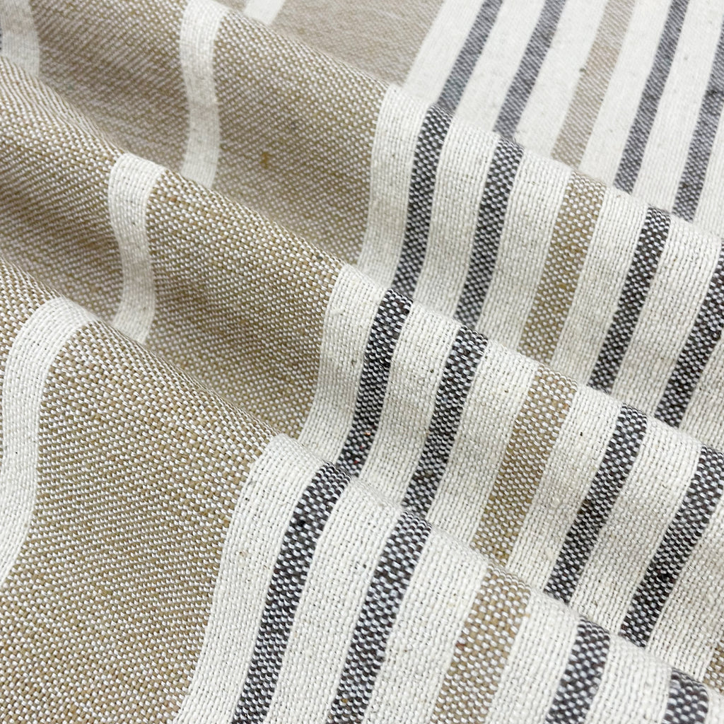 Classic Stripe Beige Pure Cotton Bed Cover King Size 90 x 100 Inches Pack of 1