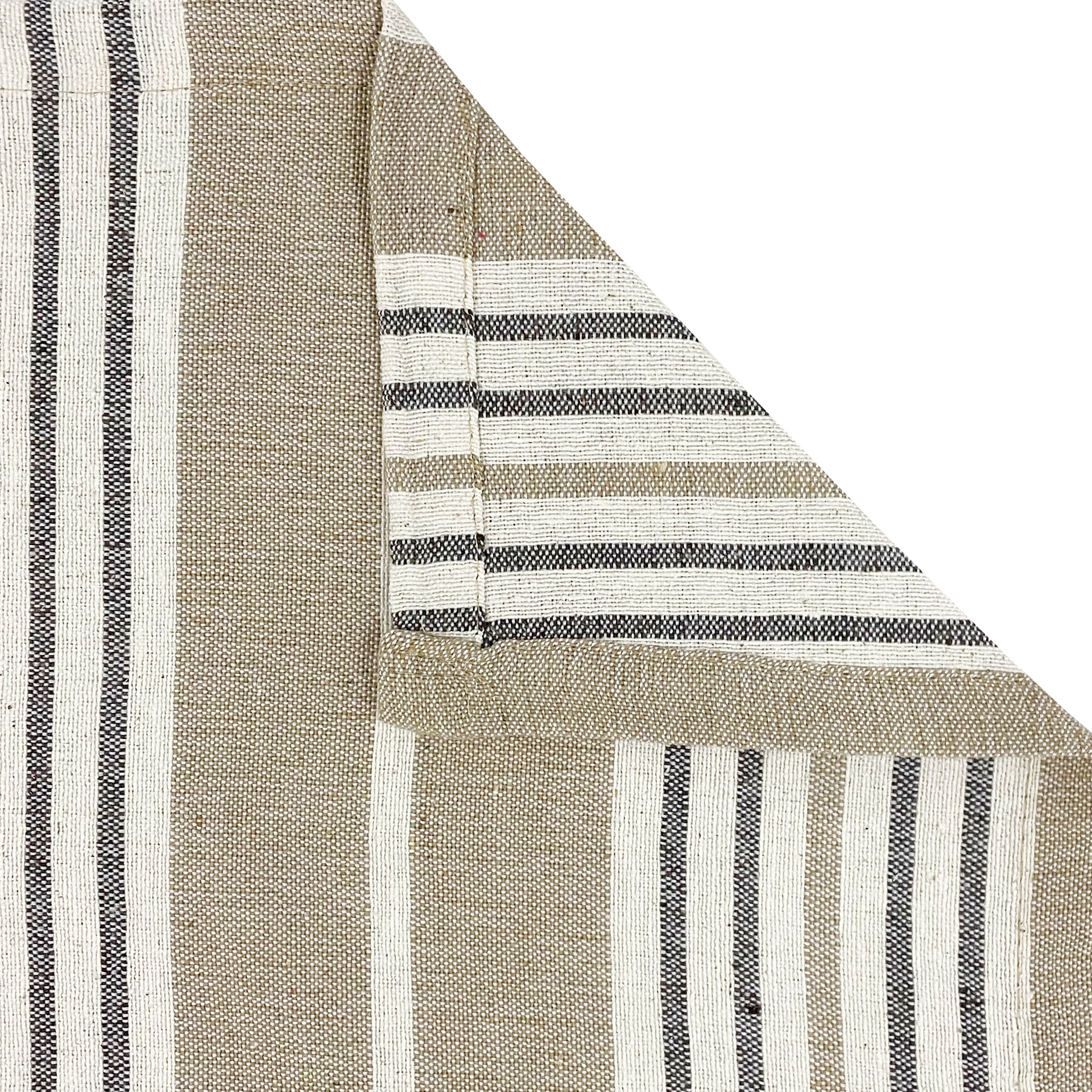Classic Stripe Beige Pure Cotton Bed Cover King Size 90 x 100 Inches Pack of 1