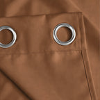 Caramel Brown Serenity 250 GSM Polyester 100% Blackout Eyelet Curtain