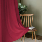 Burgundy Serenity 250 GSM Polyester 100% Blackout Eyelet Curtain