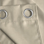 Beige Serenity 250 GSM Polyester 100% Blackout Eyelet Curtain