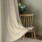 Beige Serenity 250 GSM Polyester 100% Blackout Eyelet Curtain