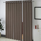 Charcoal Grey Serenity 250 GSM Polyester 100% Blackout Eyelet Curtain