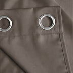 Charcoal Grey Serenity 250 GSM Polyester 100% Blackout Eyelet Curtain