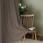 Charcoal Grey Serenity 250 GSM Polyester 100% Blackout Eyelet Curtain