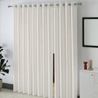 Ivory Serenity 250 GSM Polyester 100% Blackout Eyelet Curtain