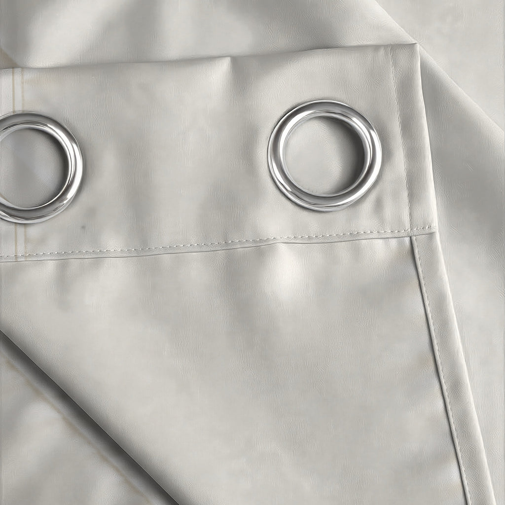 Ivory Serenity 250 GSM Polyester 100% Blackout Eyelet Curtain