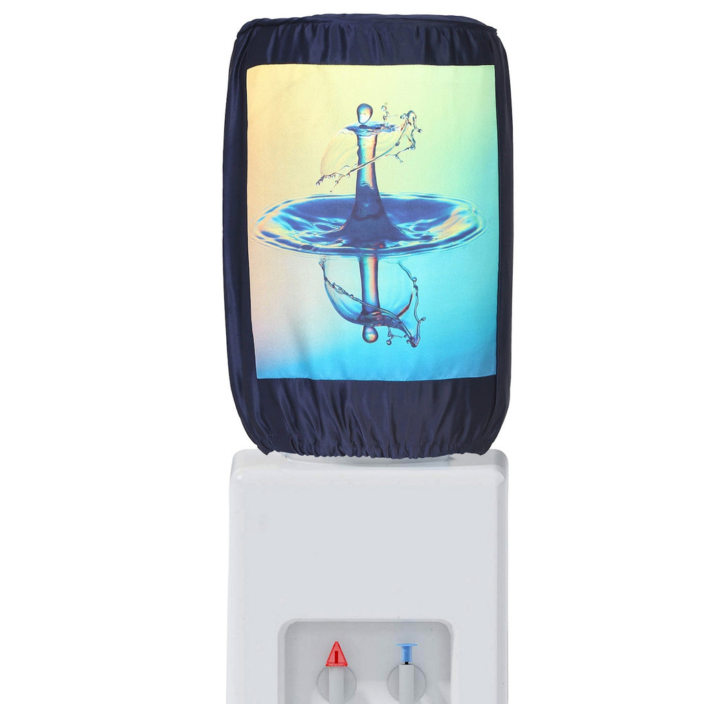 Water Drop Reflection Printed Water Dispenser Bottle Cover - 20 Litre