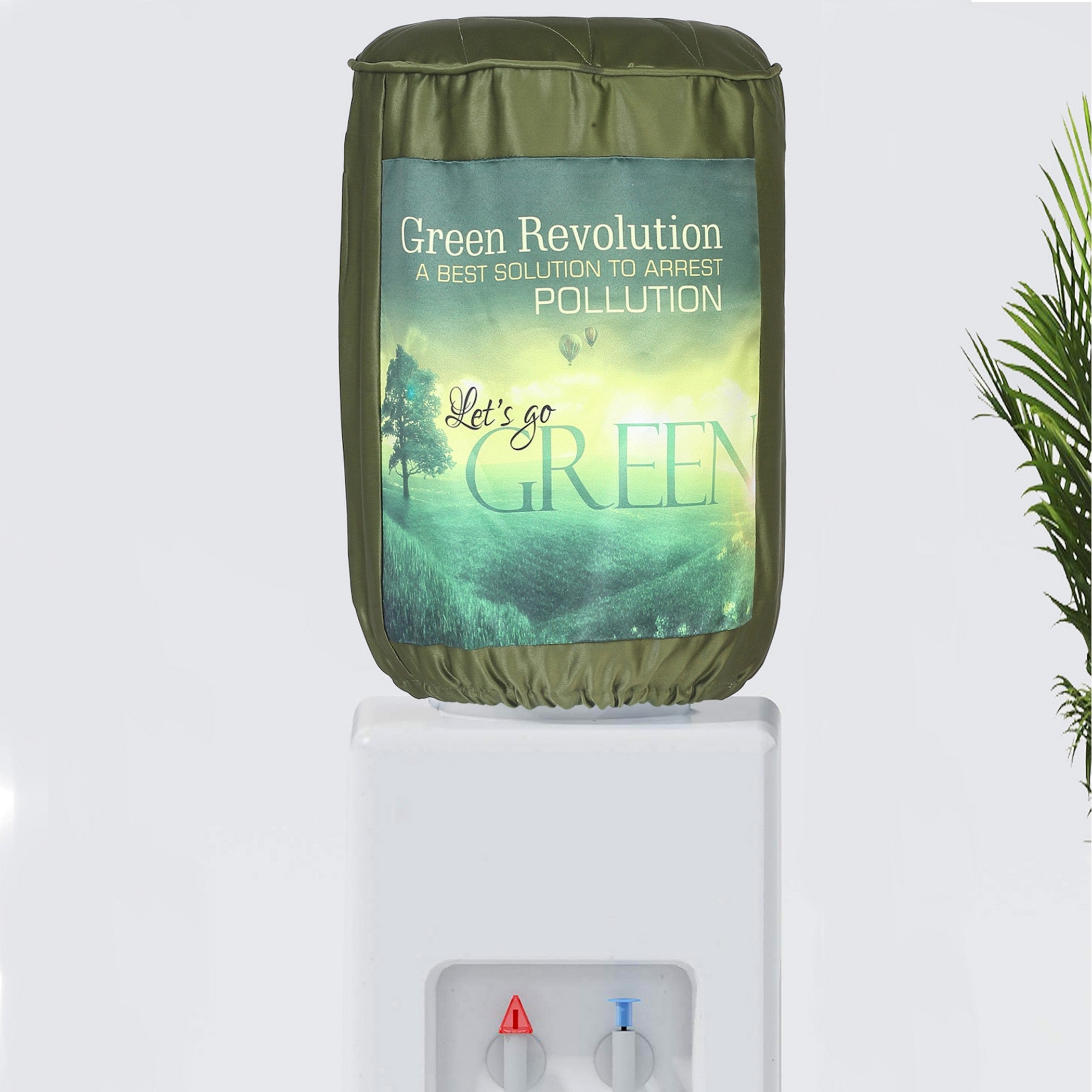 Green Revolution Printed Water Dispenser Bottle Cover - 20 Litre