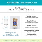 Jal Toh Hai Sona 20 Litre Water Dispenser Bottle Cover - Reusable Fabric Dust Protector (Gold Border)