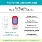 Think Outside the Box 20 Litre Water Dispenser Bottle Cover - Reusable Fabric Dust Protector (Red)