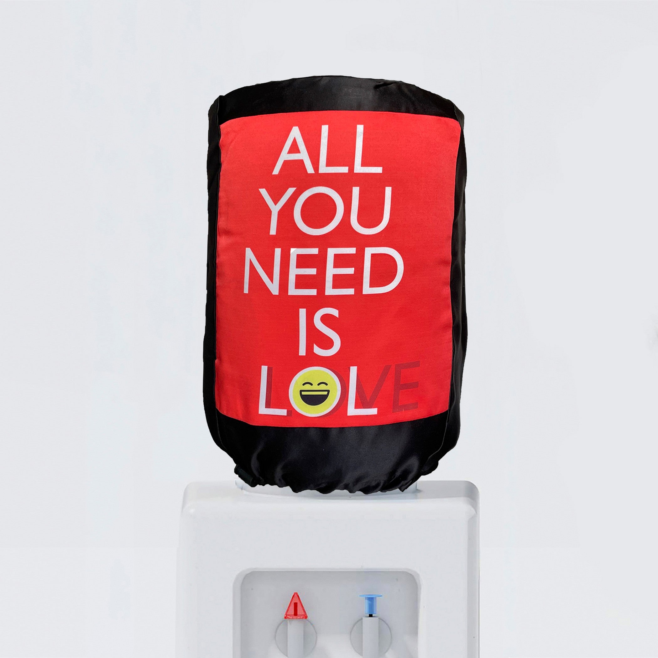 All You Need Is Love 20 Litre Water Dispenser Bottle Cover - Reusable Fabric Dust Protector