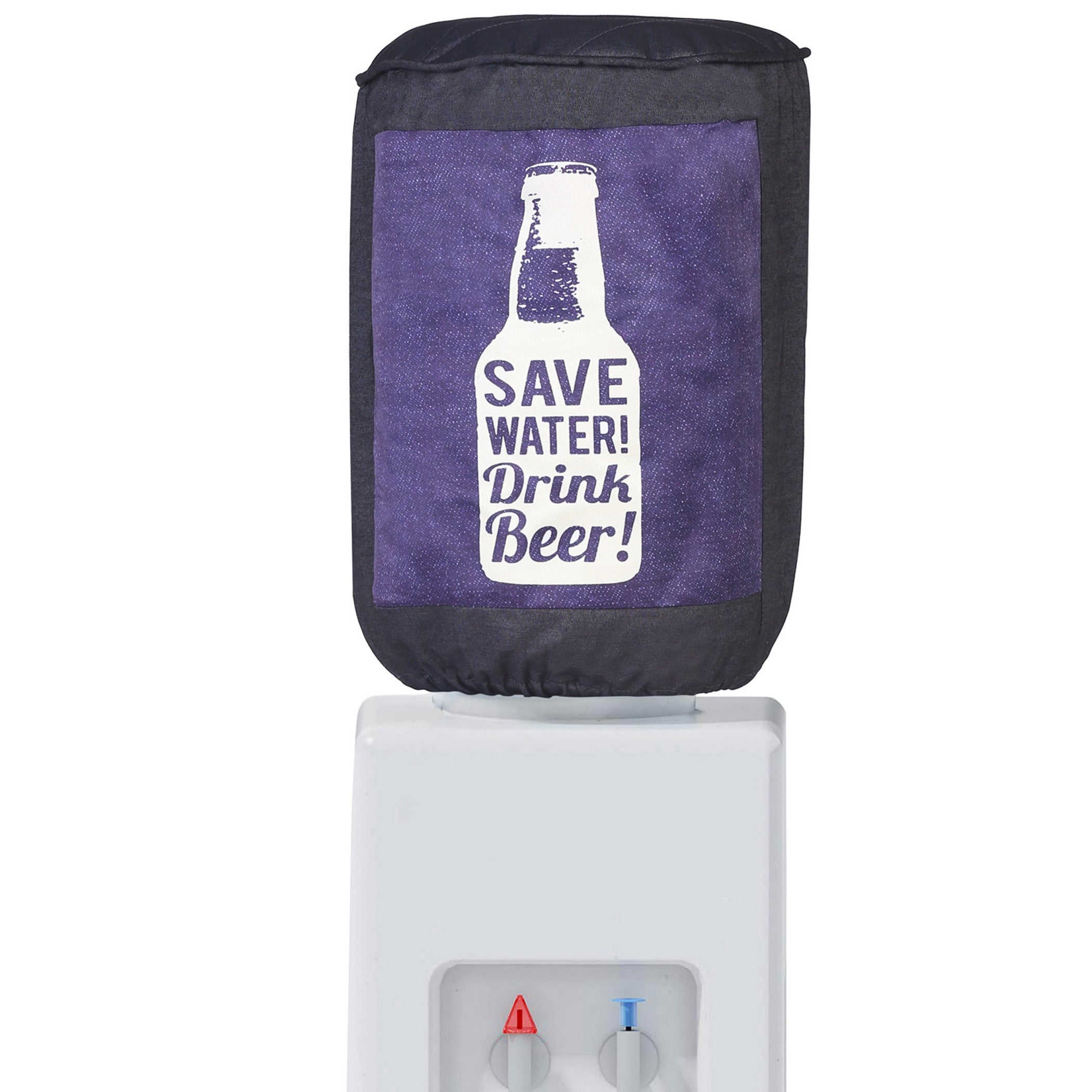 Quilted & Waterproof Water Dispenser 20 Litre Bottle Cover – Save Water Drink Beer Print
