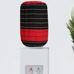 Black & Red Striped Water Dispenser Bottle Cover