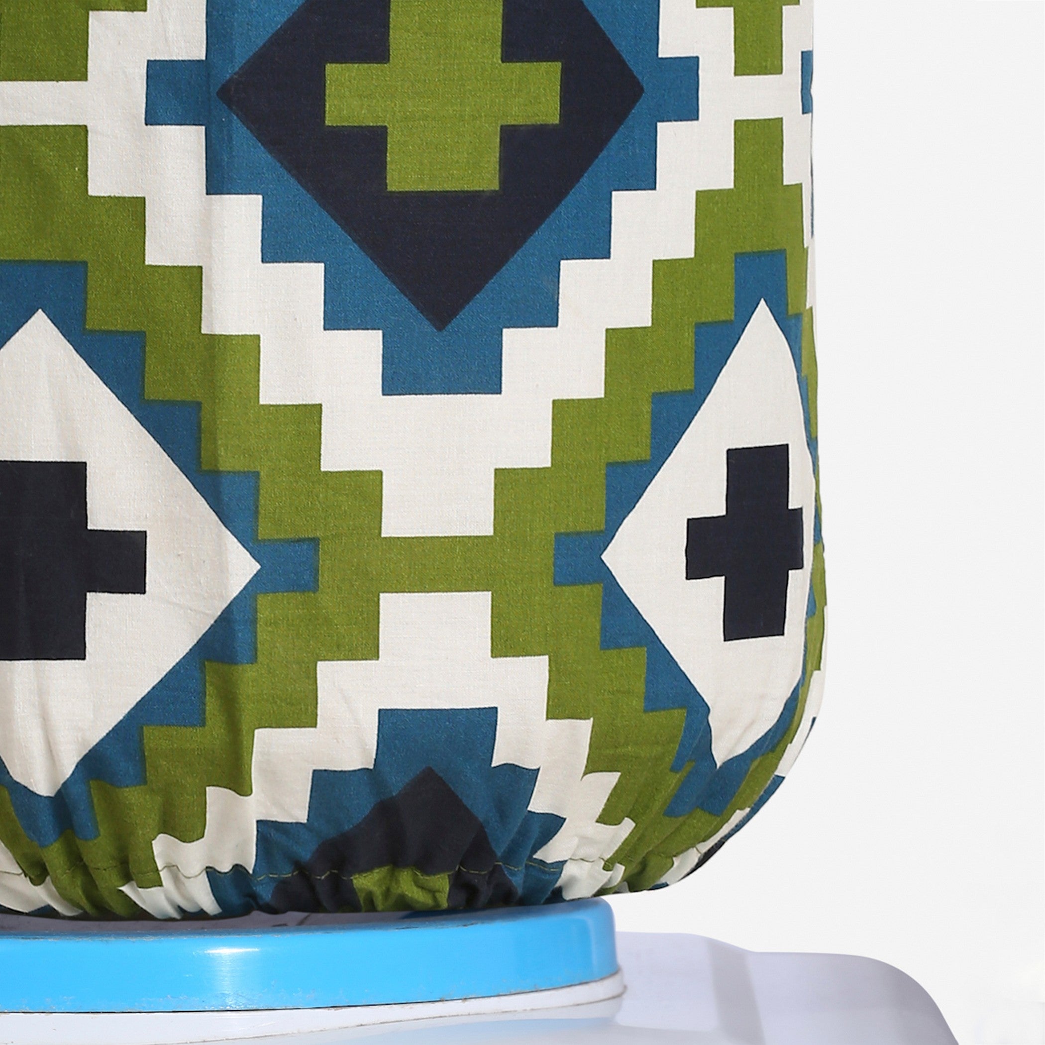 Green & Blue Geometric Print Water Dispenser Bottle Cover