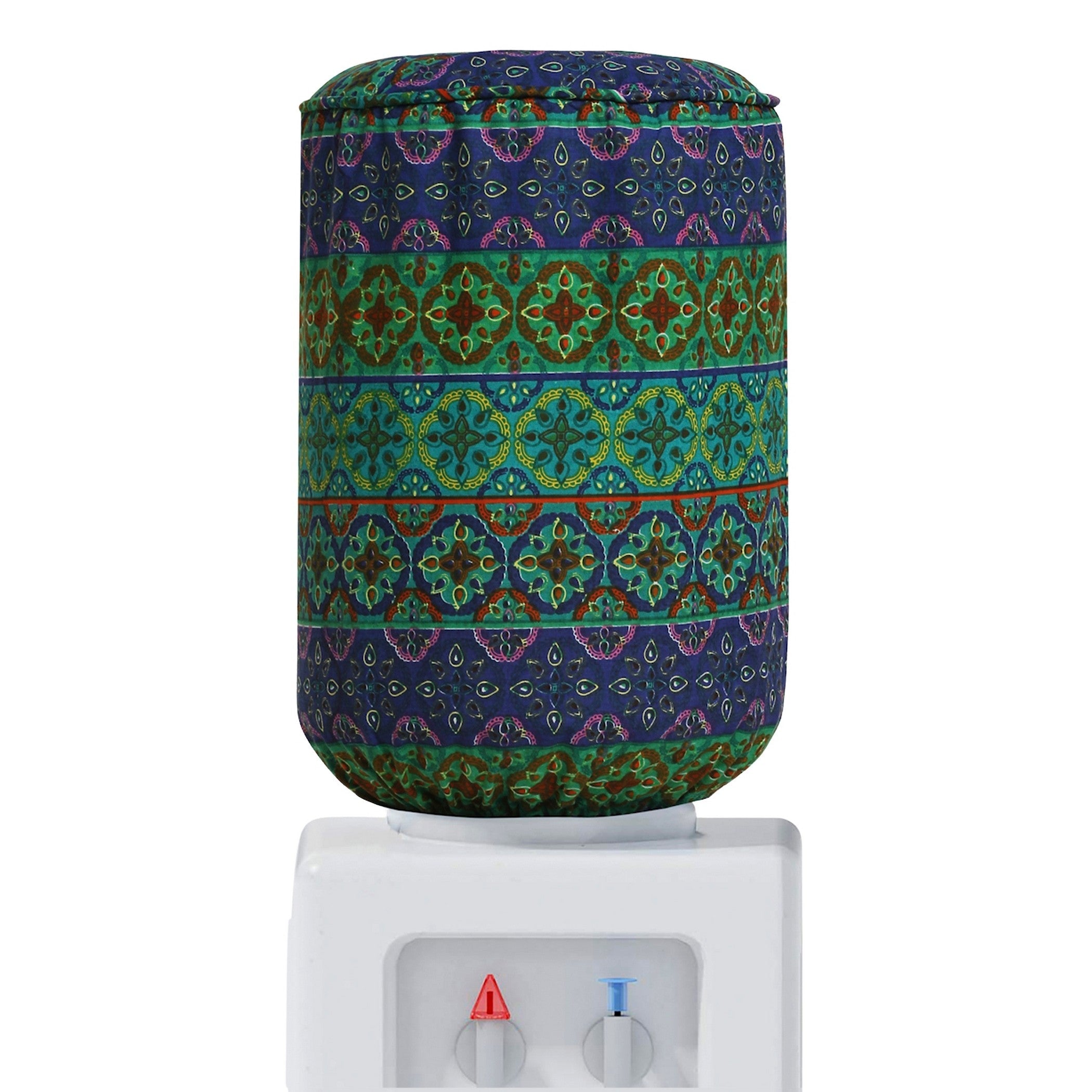 Quilted & Waterproof Water Dispenser 20 Litre Bottle Cover – Multicolor Ethnic Motif Print