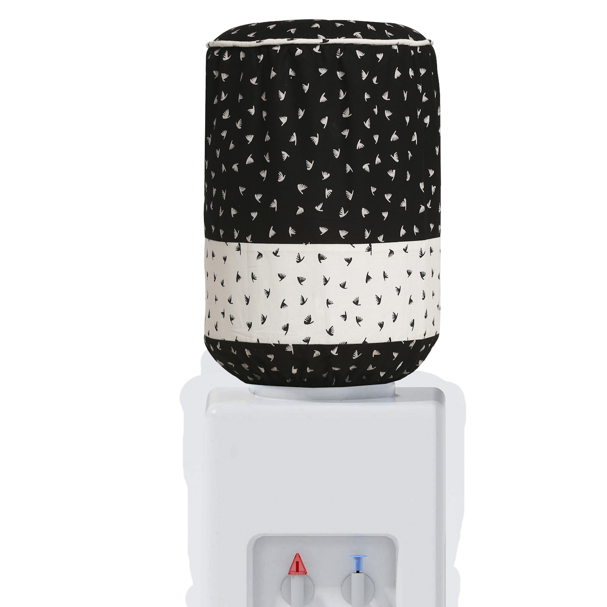 Quilted & Waterproof Water Dispenser 20 Litre Bottle Cover – Black & White Bird Print