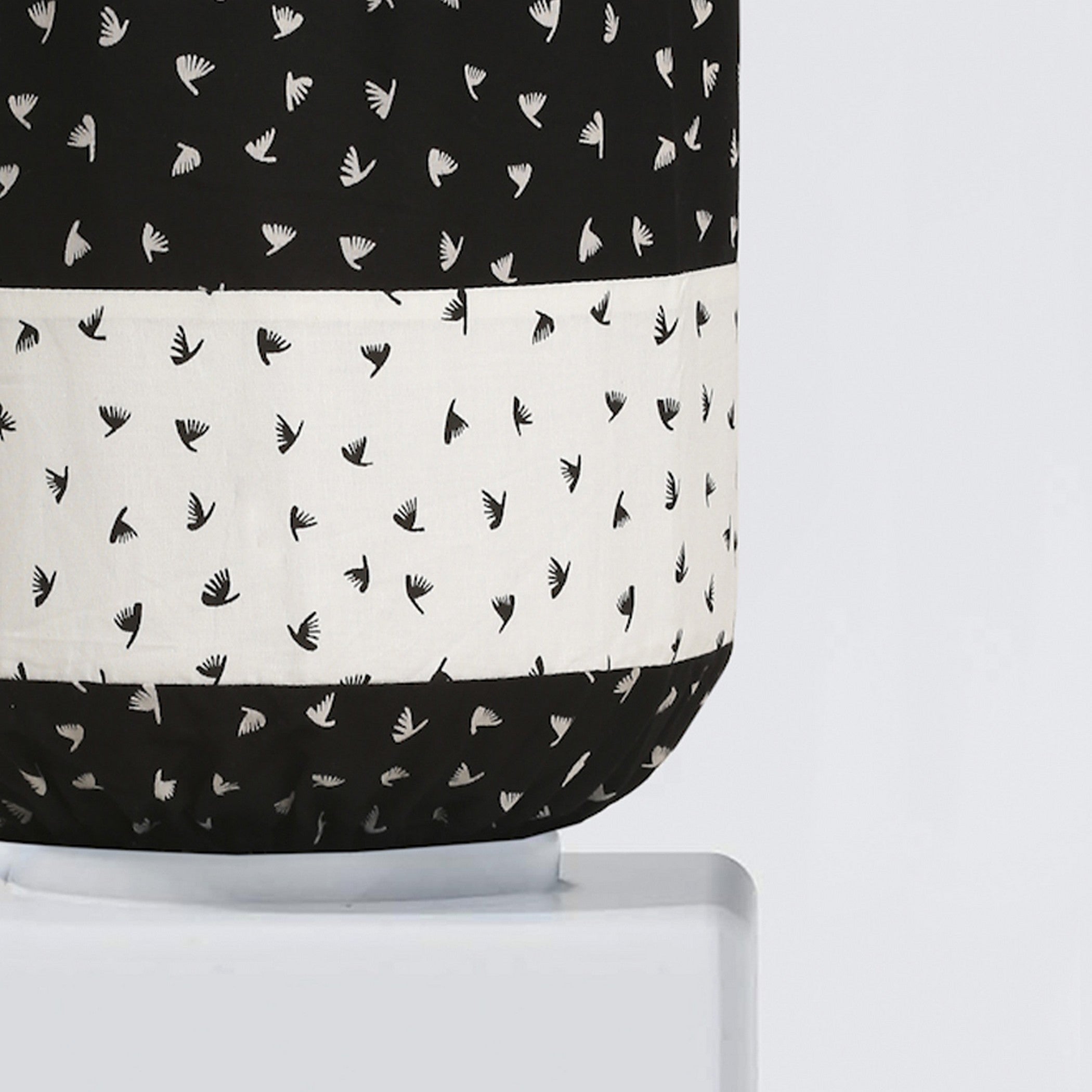 Quilted & Waterproof Water Dispenser 20 Litre Bottle Cover – Black & White Bird Print
