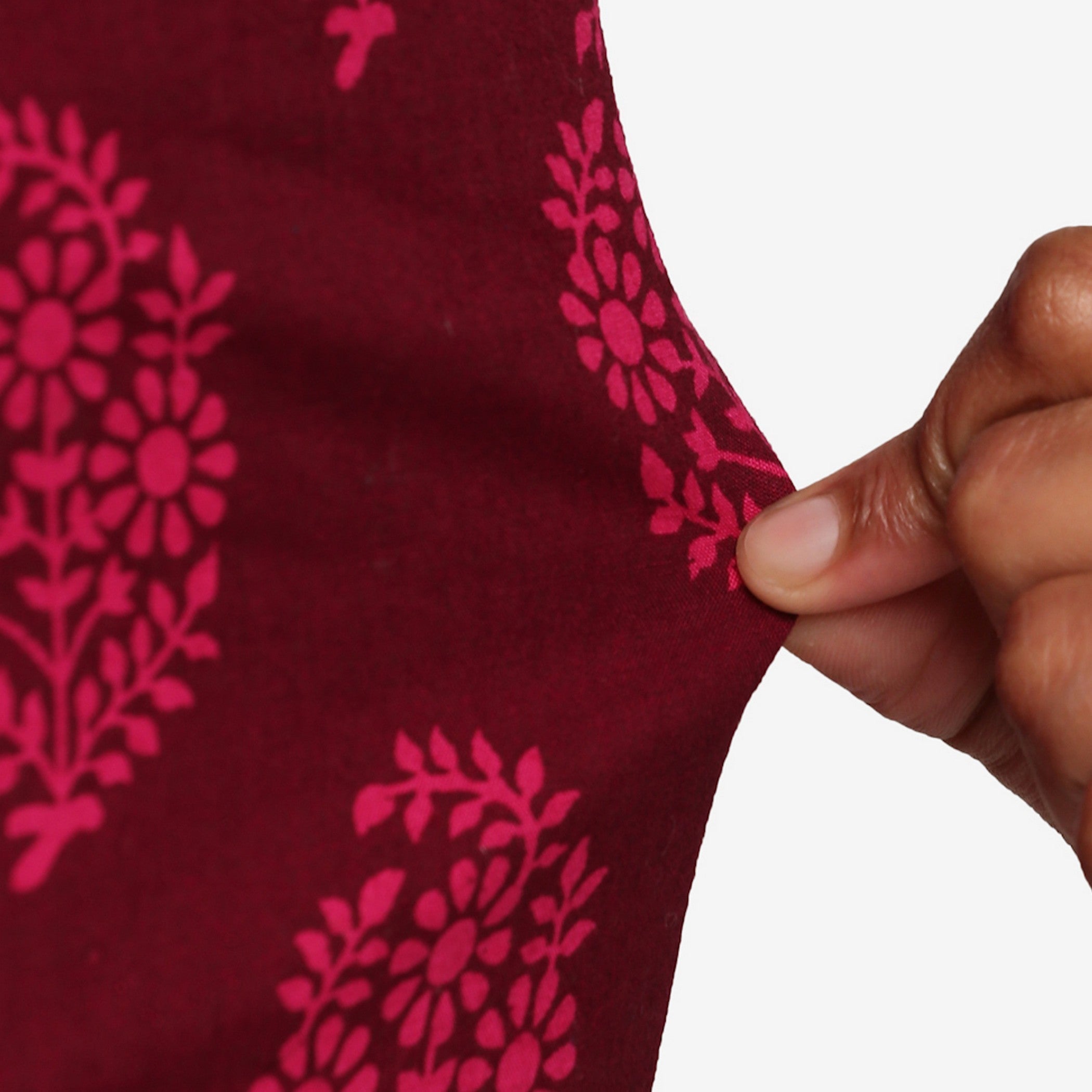 Maroon Floral Motif Water Dispenser Bottle Cover